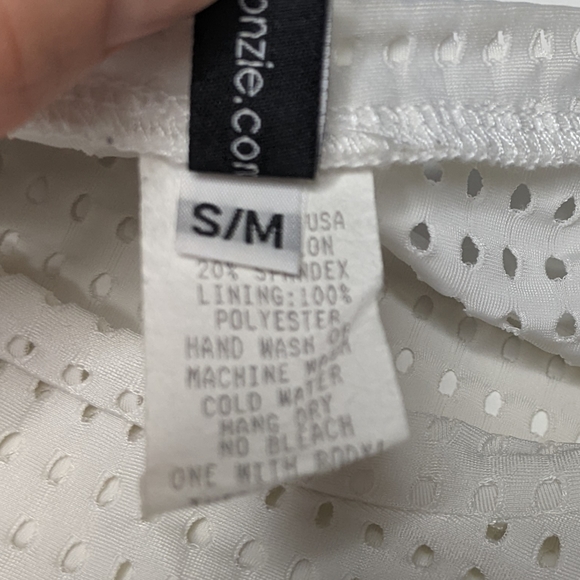 ONZIE Molly White Mesh Drop Arm Tank Sz S/M - Picture 14 of 14